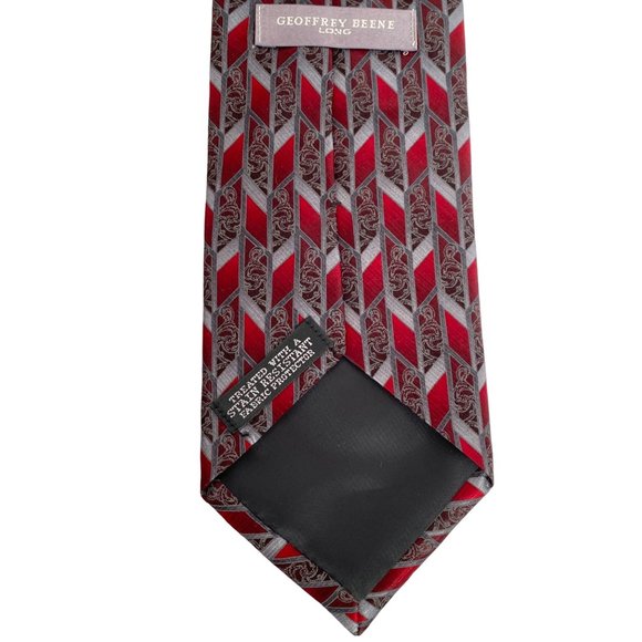 Geoffrey Beene Long Mens Silk Necktie Stain Resistant Fabric 66in - Picture 6 of 8
